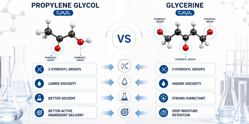 Propylene Glycol vs Glycerine : Which to Use & When 2 Propylene Glycol vs Glycerine : The Core Differences