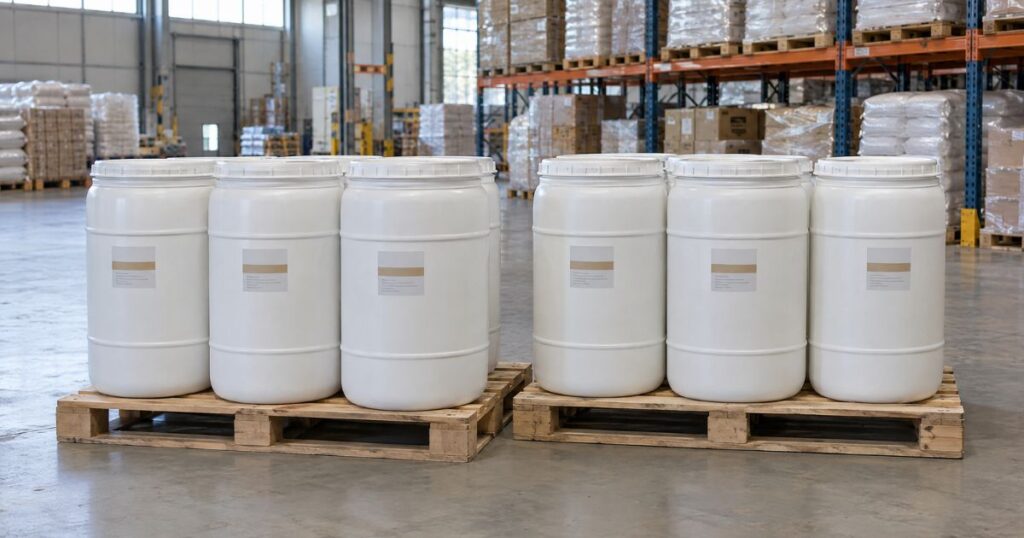 Spice Oleoresins: Uses, Grades & Export Considerations 3 Industrial HDPE drums for bulk oleoresin storage and export